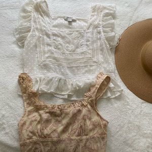 White embroidered top